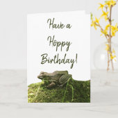 Frog Photo Birthday Kaart Voeg gepersonaliseerde b (Gele Bloem)