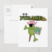 Frog Pirate Girl Tshirts en Gifts Briefkaart (Voorkant / Achterkant)