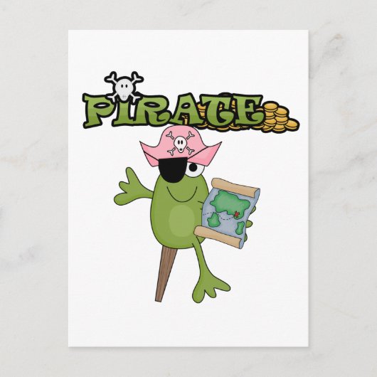 Frog Pirate Girl Tshirts en Gifts Briefkaart (Voorkant)
