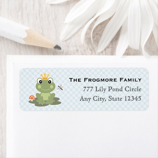 Frog Prince Adres Sticker Labels (Insitu)