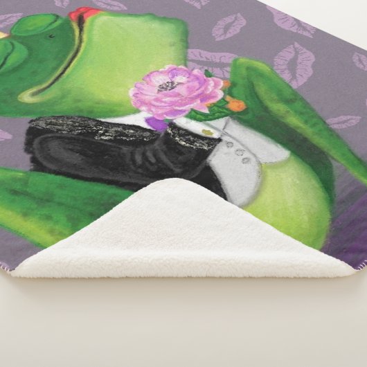 Frog Prince Baby Sherpa Blanket Funny Sherpa Deken (3/4)