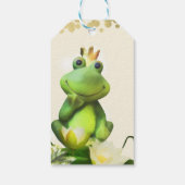Frog Prince Groen & Goud Baby shower Custom Favor Cadeaulabel (Achterkant)