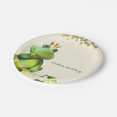 Frog Prince Groen & Goud Baby shower Custom Party Papieren Bordje (Gekanteld)