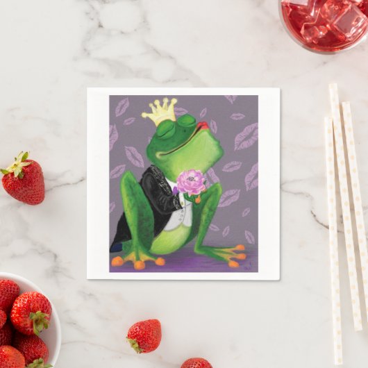 Frog Prince - Kus - Grappig Servet (Insitu)