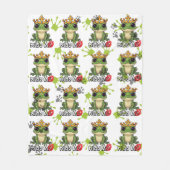 Frog Prince, kus me patroon Fleece Deken (Voorkant)