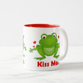 Frog Prince met Kiss Me Tekst mokken (Voorkant rechts)