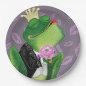 Frog Prince Papier Borden Grappig Papieren Bordje (Voorkant)