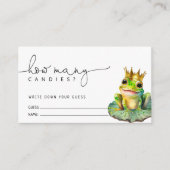 Frog Prince Raad hoeveel Snoepjes Informatiekaartje (Voorkant)