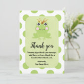 Frog Prince Storybook Dank je Baby shower Kaart (Staand voorkant)