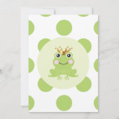 Frog Prince Storybook Dank je Baby shower Kaart (Achterkant)