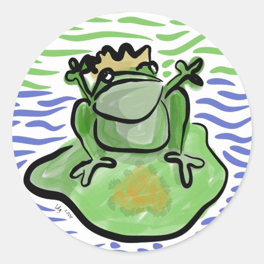 Frog Prince Valentijn Sticker (Voorkant)