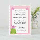 Frog Princess Baby shower Uitnodiging (Staand voorkant)