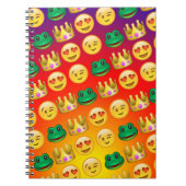 Frog & Princess Emojis Pattern Notitieboek (Voorkant)