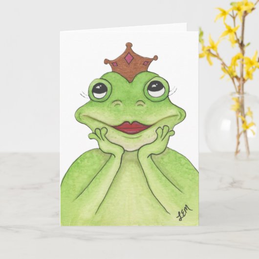 Frog Princess Kaart (Gele Bloem)