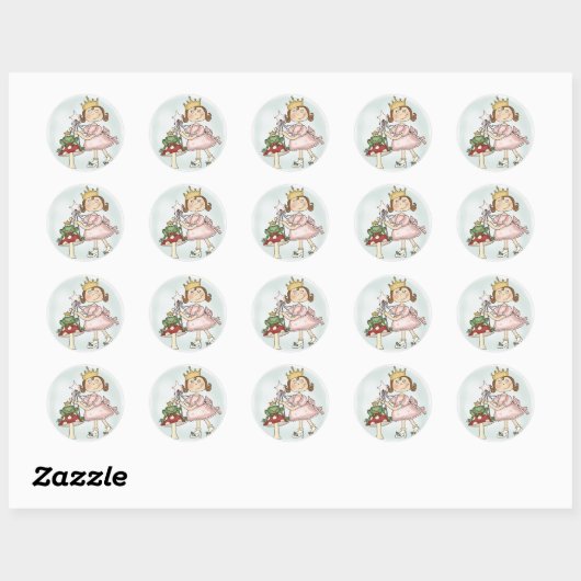 Frog Princess Ronde Sticker (Vel)