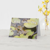 Frog Pun Vaderdag Kaart (Gele Bloem)