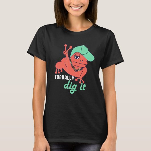 Frog Puns dig it Hip Hop Rap Music Toad H T-shirt (Voorkant)