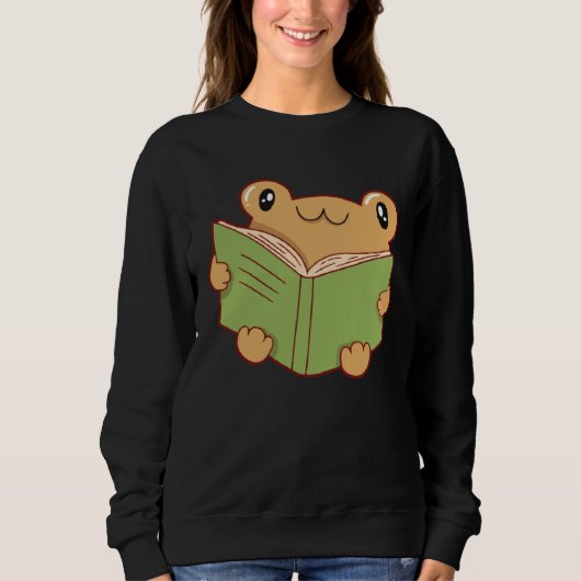frog reading book trui (Voorkant)