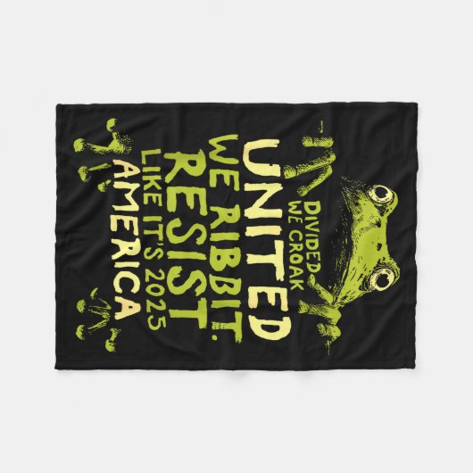 Frog Resist Cute Funny  Fleece Deken (Voorkant (Horizontaal))