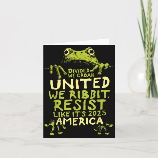 Frog Resist Cute Funny  Kaart (Voorkant)