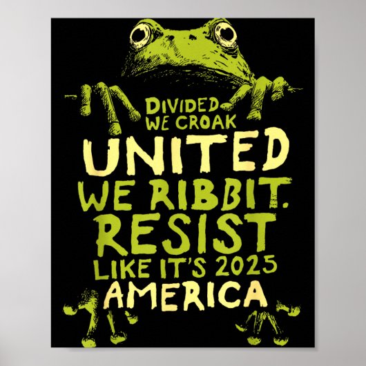 Frog Resist Cute Funny  Poster (Voorkant)