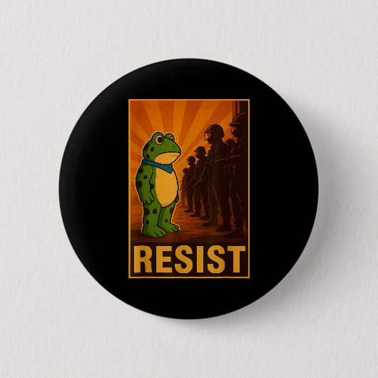 Frog Resist Rtland Frog Protest - Rtland Frog Acti Ronde Button 5,7 Cm (Voorkant)