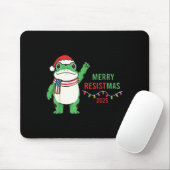 Frog Retro Merry Resistmas Funny Litical Christmas Muismat (Met muis)