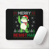Frog Retro Merry Resistmas Funny Litical Ugly Chri Muismat (Met muis)