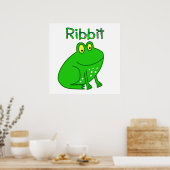 Frog Ribbit Poster (Keuken)