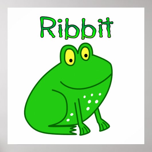 Frog Ribbit Poster (Voorkant)