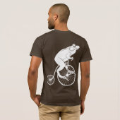 Frog Riding a Penny Farthing T-shirt (Achterkant volledig)