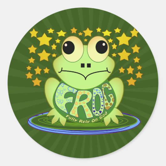 FROG RONDE STICKER (Voorkant)
