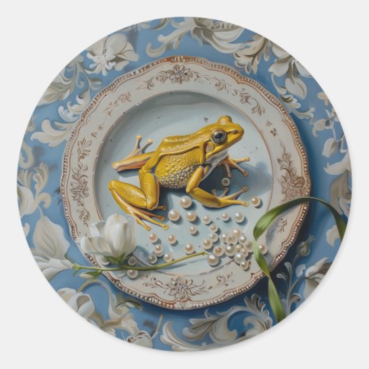 Frog - Ronde Stickers voor Stationery (Voorkant)