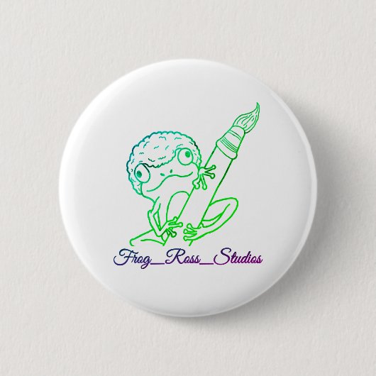 Frog Ross Studios Logo speld/ Ronde Button 5,7 Cm (Voorkant)