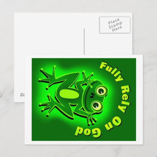 FROG Rust volledig op God Briefkaart (Voorkant / Achterkant)