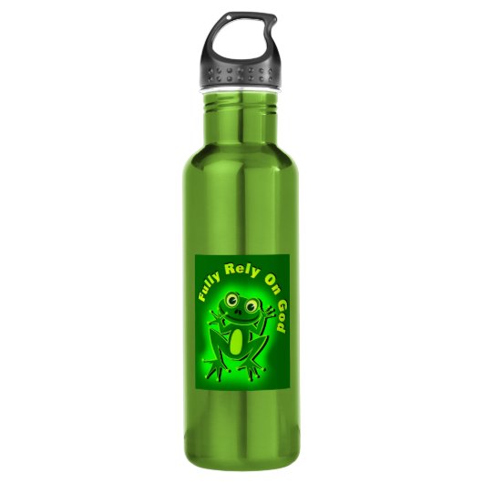 FROG Rust volledig op God Waterfles (Voorkant)