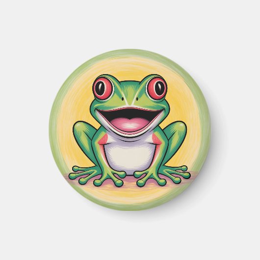 Frog’s Gentle Smile Magneet (Voorkant)