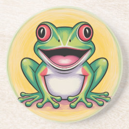 Frog’s Gentle Smile Zandsteen Onderzetter
