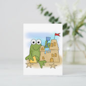 Frog Sand Castle Tshirts en Gifts Briefkaart (Staand voorkant)