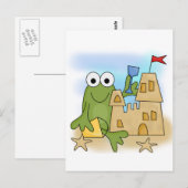 Frog Sand Castle Tshirts en Gifts Briefkaart (Voorkant / Achterkant)