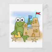 Frog Sand Castle Tshirts en Gifts Briefkaart (Voorkant)