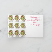 Frog scarf knitting crochet handmade by Christmas Feestdagen Kaart (Binnen)
