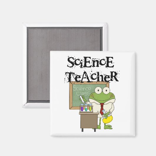 Frog Science Teacher Magneet (Voorkant / Achterkant)