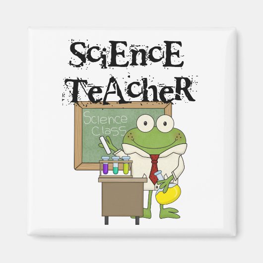 Frog Science Teacher Magneet (Voorkant)