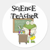 Frog Science Teacher Ronde Sticker (Voorkant)