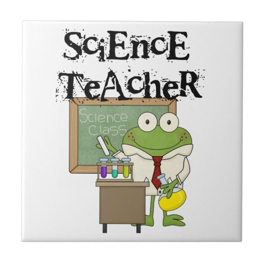 Frog Science Teacher Tegeltje (Voorkant)