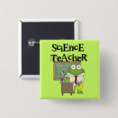 Frog Science Teacher Vierkante Button 5,1 Cm (Voorkant /achterkant)