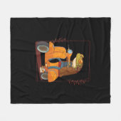 Frog Scooter Mushroom Goblincore Academia Fleece Deken (Voorkant (Horizontaal))