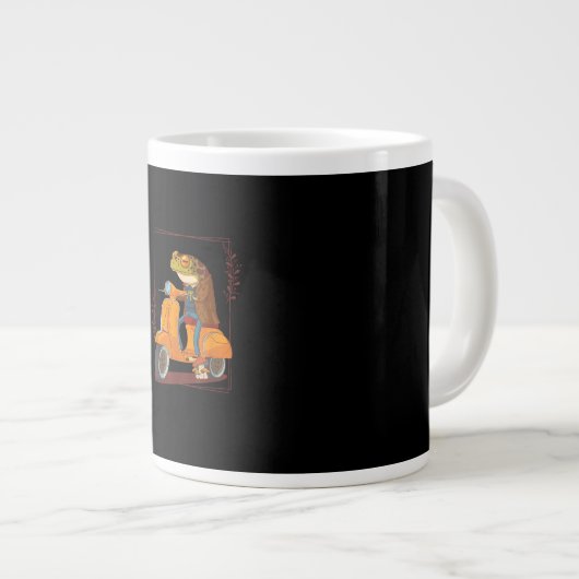 Frog Scooter Mushroom Goblincore Academia Grote Koffiekop (Voorkant rechts)