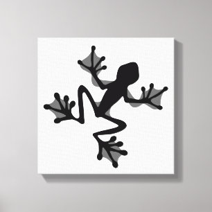 Frog Silhouette Canvas Afdruk